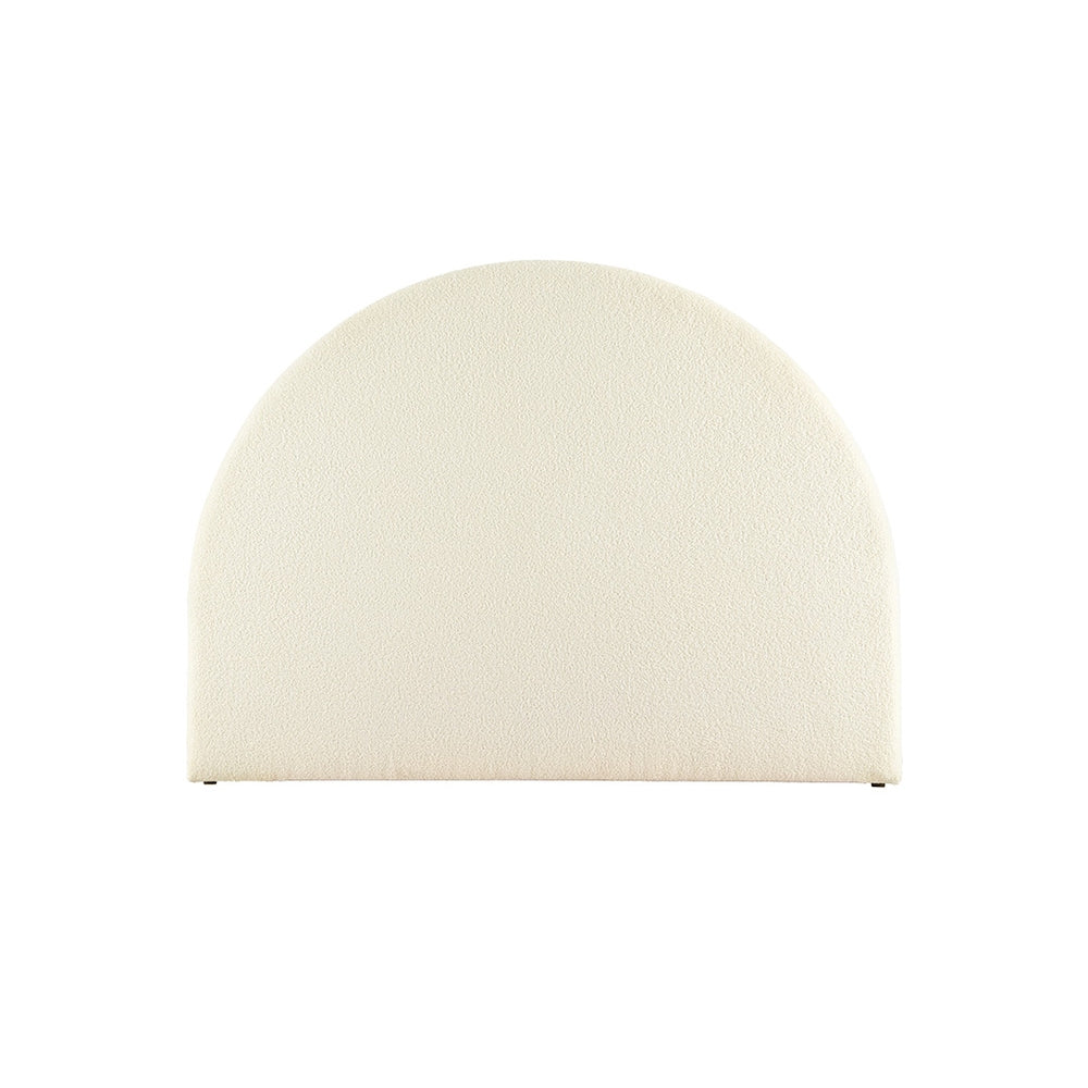 Grei Arch Boucle Headboard — Double, White