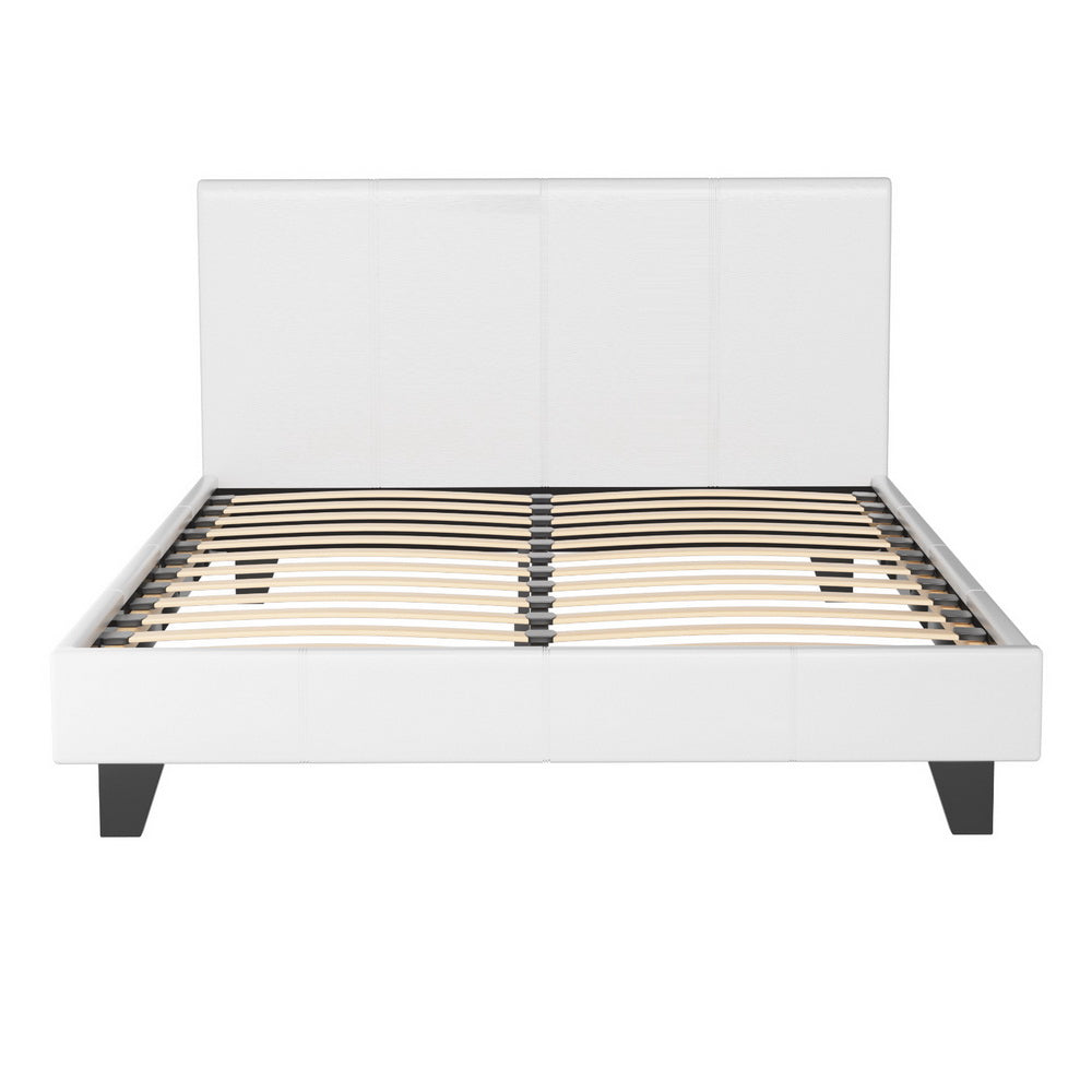 Neo Metal Bed Frame — Double, White