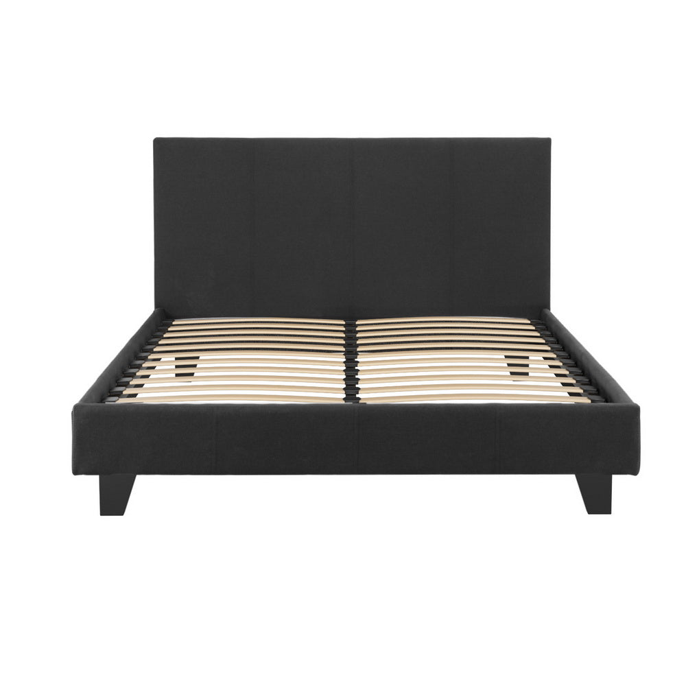 Neo Metal Bed Frame — Double, Charcoal