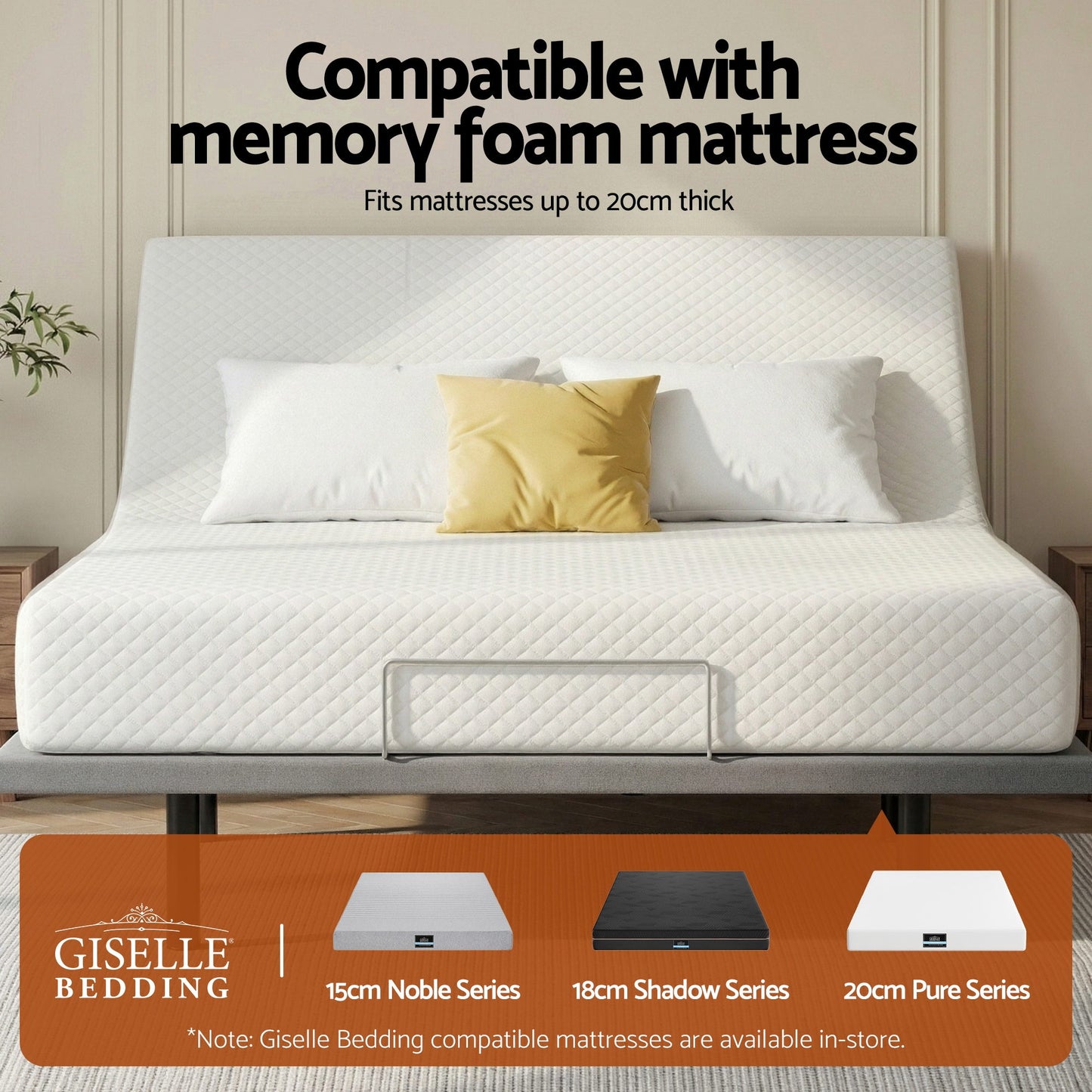 Artiss Electric Adjustable Bed Frame — Double, Zero Gravity with Wireless Remote