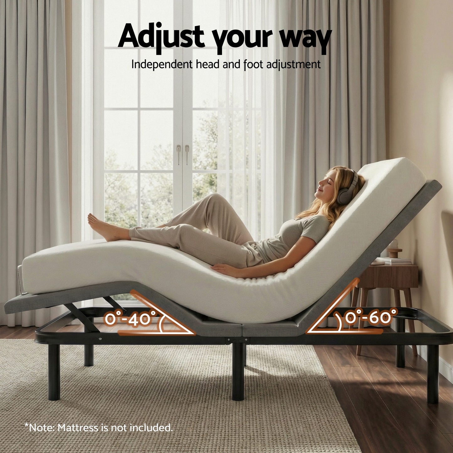 Artiss Electric Adjustable Bed Frame — King, Zero Gravity with Wireless Remote
