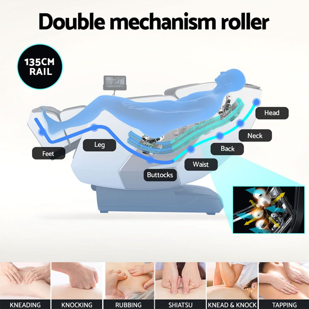 Livemor 4D Massage Chair Recliner SL Track Full Body Zero Gravity Massager Heated AI Body Scan REILY