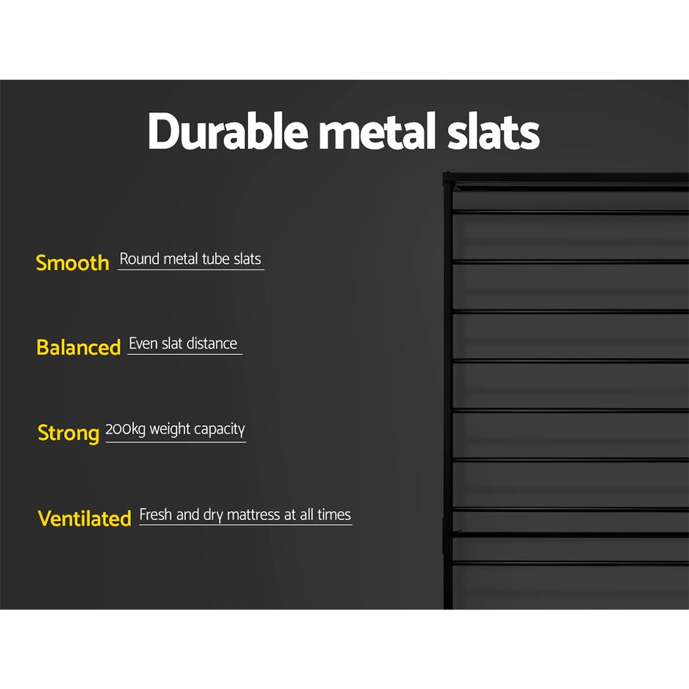 Sol Sleek Metal Bed Frame — Single