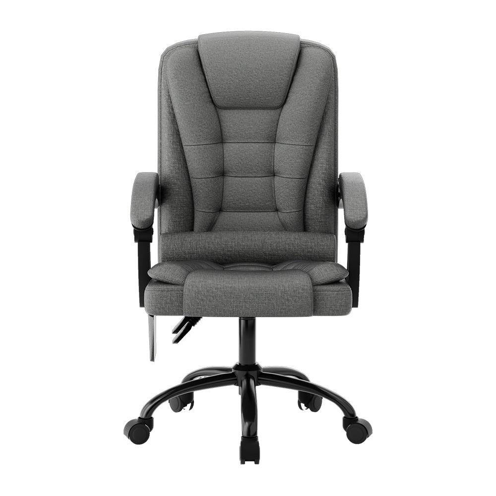 Artiss 2-Point Massage Office Chair — Fabric Black