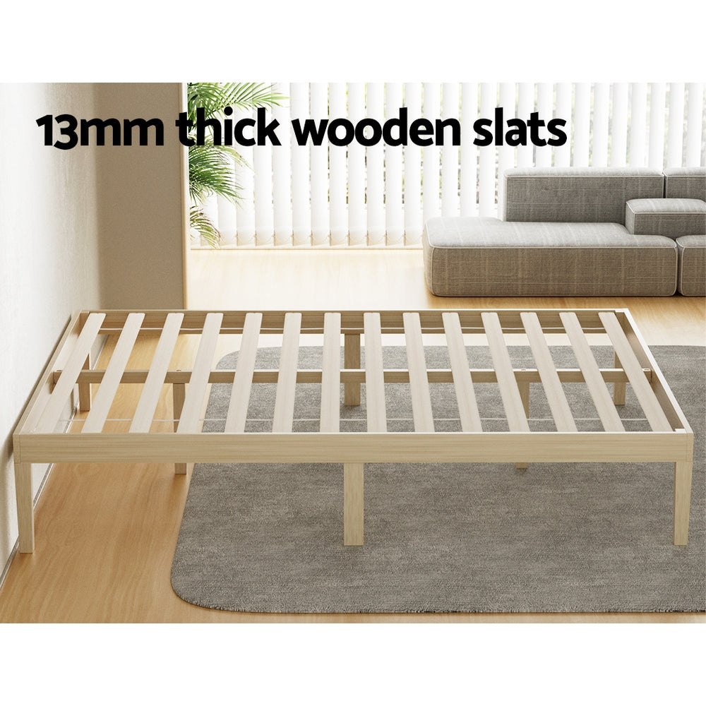 Bruno Pine Timber Bed Frame — Double