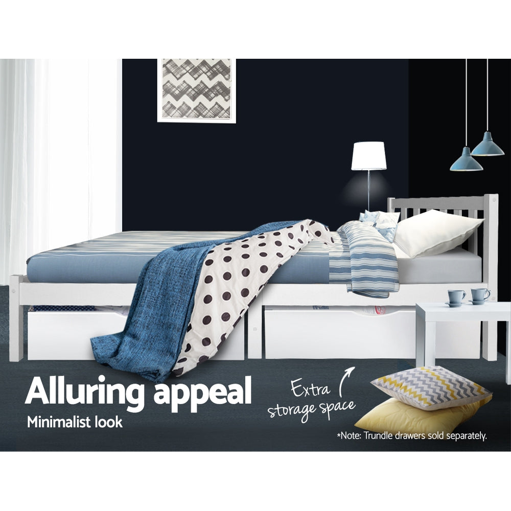 Sofie Timber Bed Frame — Single, White
