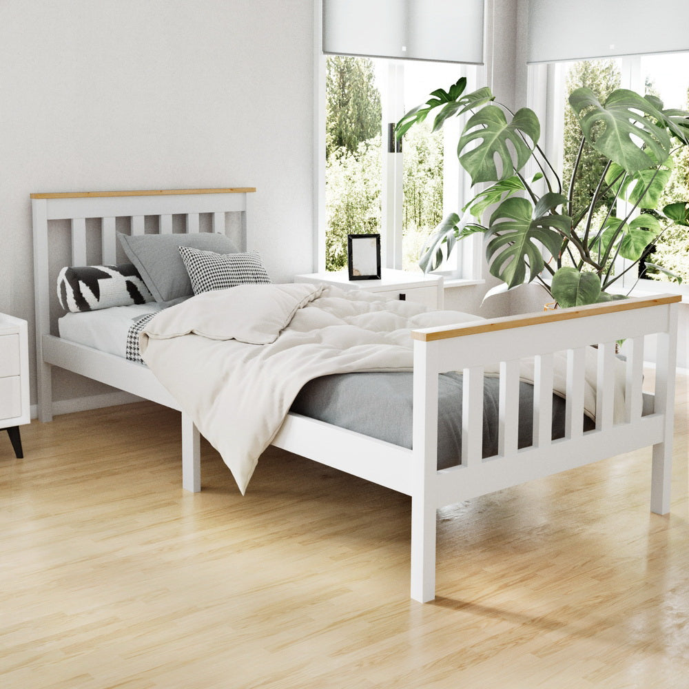 Pony Timber Bed Frame — Single, White