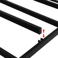 Artiss Mason Metal Bed Frame — Double with Sturdy Slats, Grey
