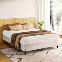 Artiss Mason Metal Bed Frame — Double with Sturdy Slats, Grey