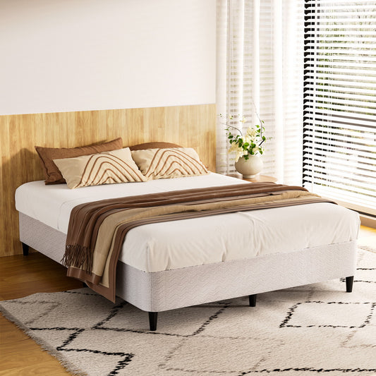 Artiss Mason Metal Bed Frame — Double with Sturdy Slats, Grey