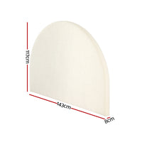 Grei Arch Boucle Headboard — Double, White