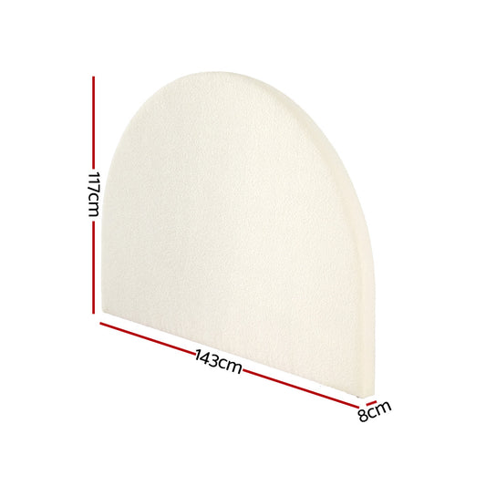 Grei Arch Boucle Headboard — Double, White
