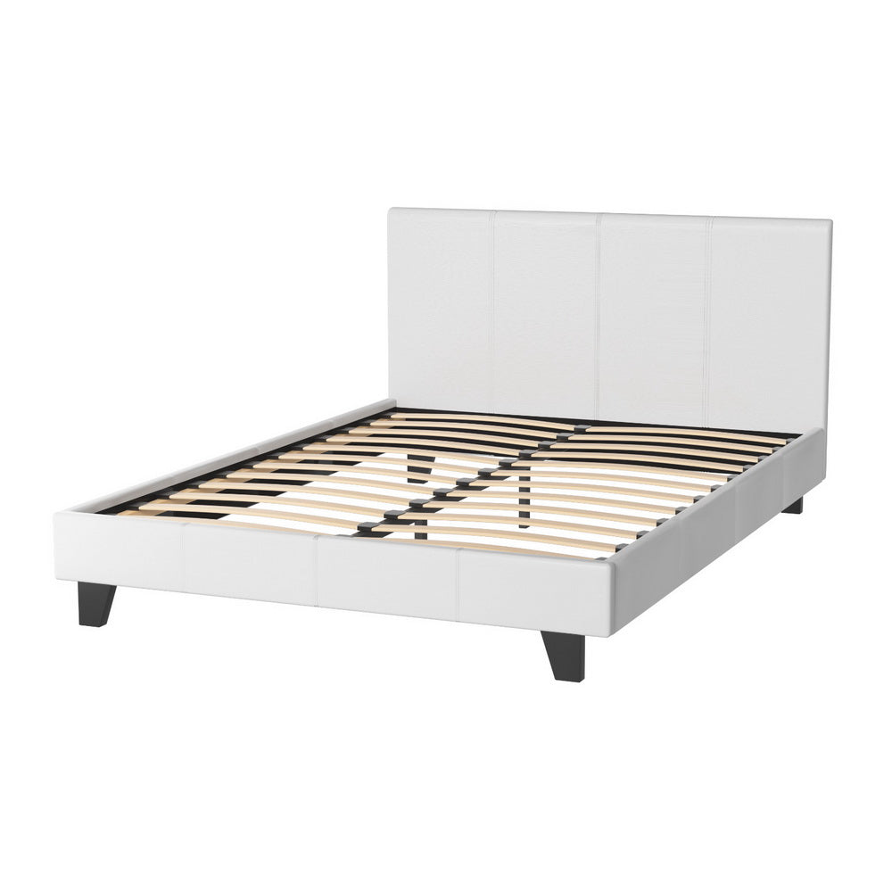 Neo Metal Bed Frame — Double, White