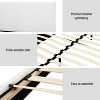 Neo Metal Bed Frame — Double, White