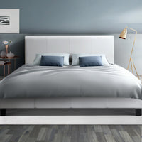Neo Metal Bed Frame — Double, White