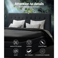 Artiss Avio Bed Frame with 4 Drawers — Double Storage Base, Charcoal