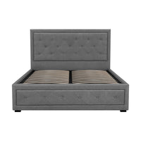 Tiyo Gas Lift Bed Frame — Double, Grey