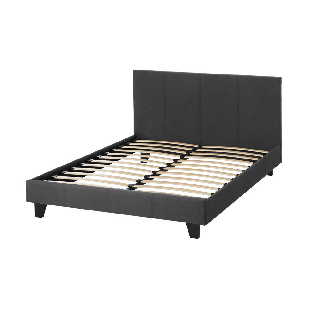 Neo Metal Bed Frame — Double, Charcoal