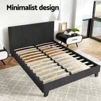 Neo Metal Bed Frame — Double, Charcoal