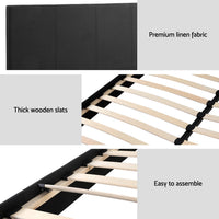 Neo Metal Bed Frame — Double, Charcoal
