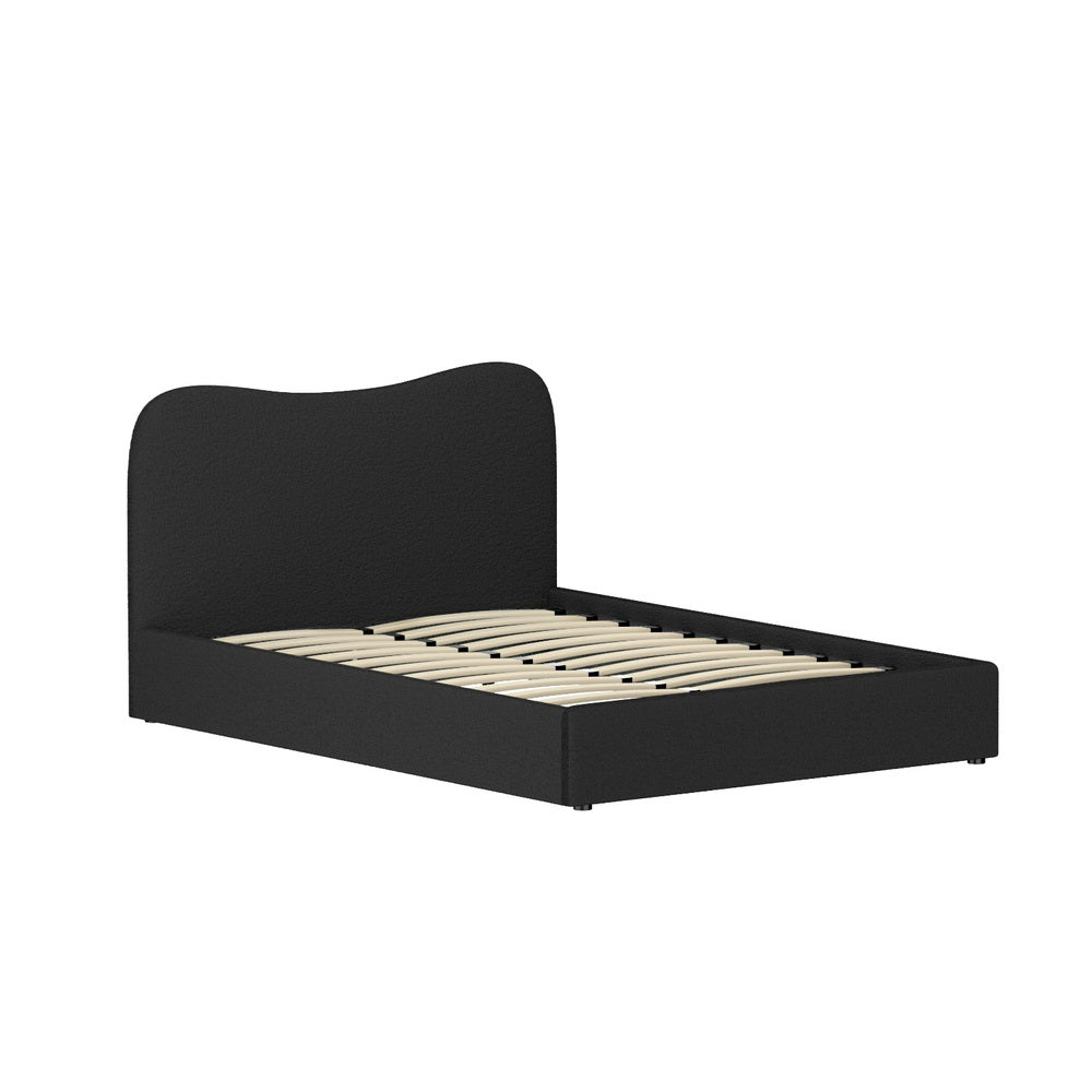 Dara Boucle Upholstered Bed Frame — Double