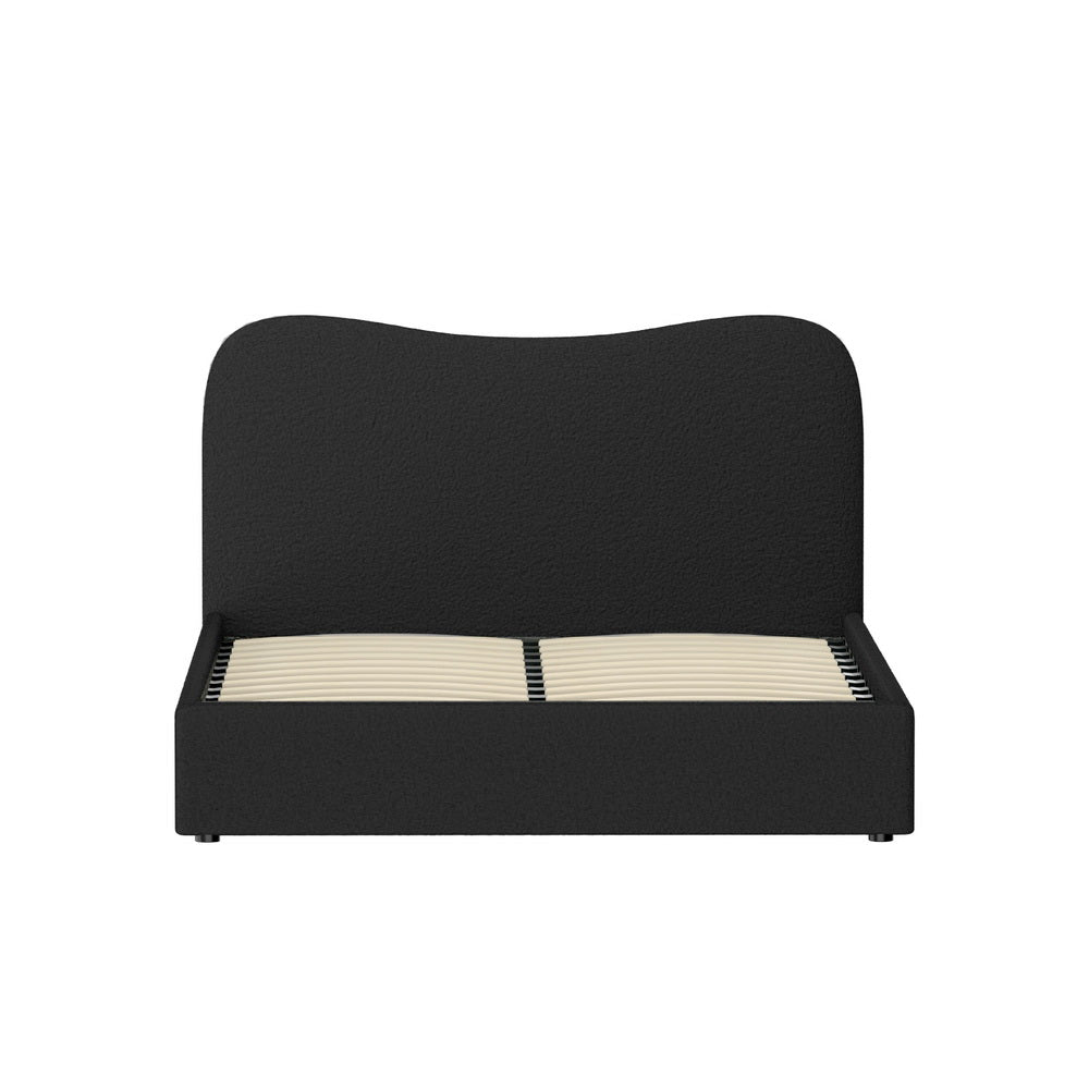 Dara Boucle Upholstered Bed Frame — Double