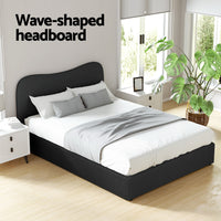 Dara Boucle Upholstered Bed Frame — Double