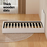 Dara Boucle Upholstered Bed Frame — Single