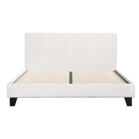 Artiss Neo Boucle Bed Frame — Double with Slat Support, Teddy Beige