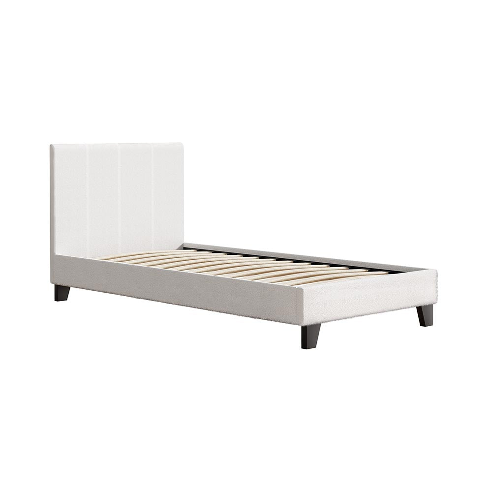 Neo Boucle Upholstered Bed Frame — Single