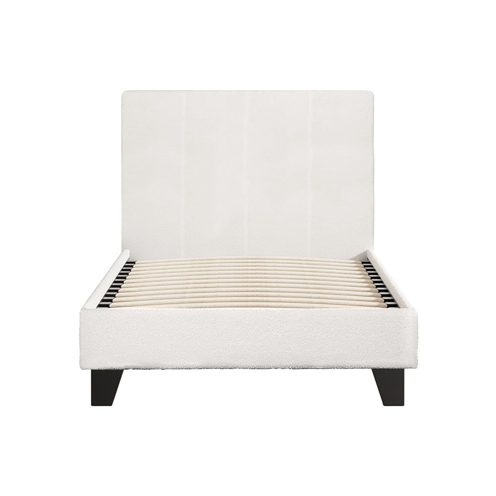 Neo Boucle Upholstered Bed Frame — Single