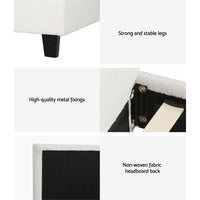 Neo Boucle Upholstered Bed Frame — Single