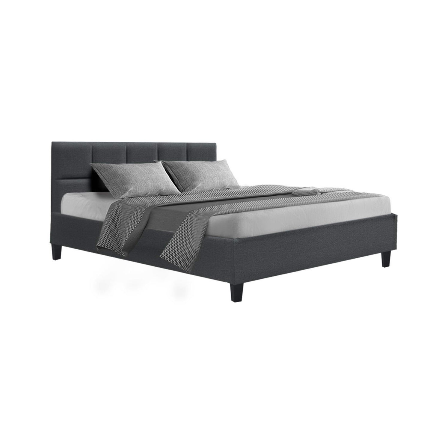 Tino Metal Bed Frame — Double, Charcoal