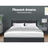 Tino Metal Bed Frame — Double, Charcoal