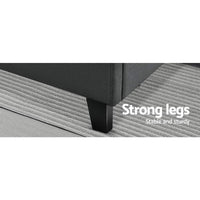 Tino Metal Bed Frame — Double, Charcoal