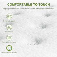 Artiss BedStory Double Bed Frame Mattress Set Platform Upholstered Hybrid Pocket Coil