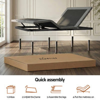 Artiss Electric Adjustable Bed Frame — King, Zero Gravity with Wireless Remote
