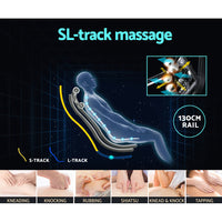 Livemor 4D Massage Chair Recliner - Full Body SL-Track Zero Gravity with AI Body Scan, Deep Tissue Electric Massager with Heat, 12 Auto Programs, LCD Touchscreen & Bluetooth, Grey