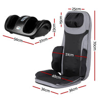 Livemor Full Back Massage Seat Cushion Heating With Kneading Foot Massagers