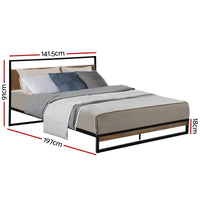 Dane Metal Bed Frame — Double