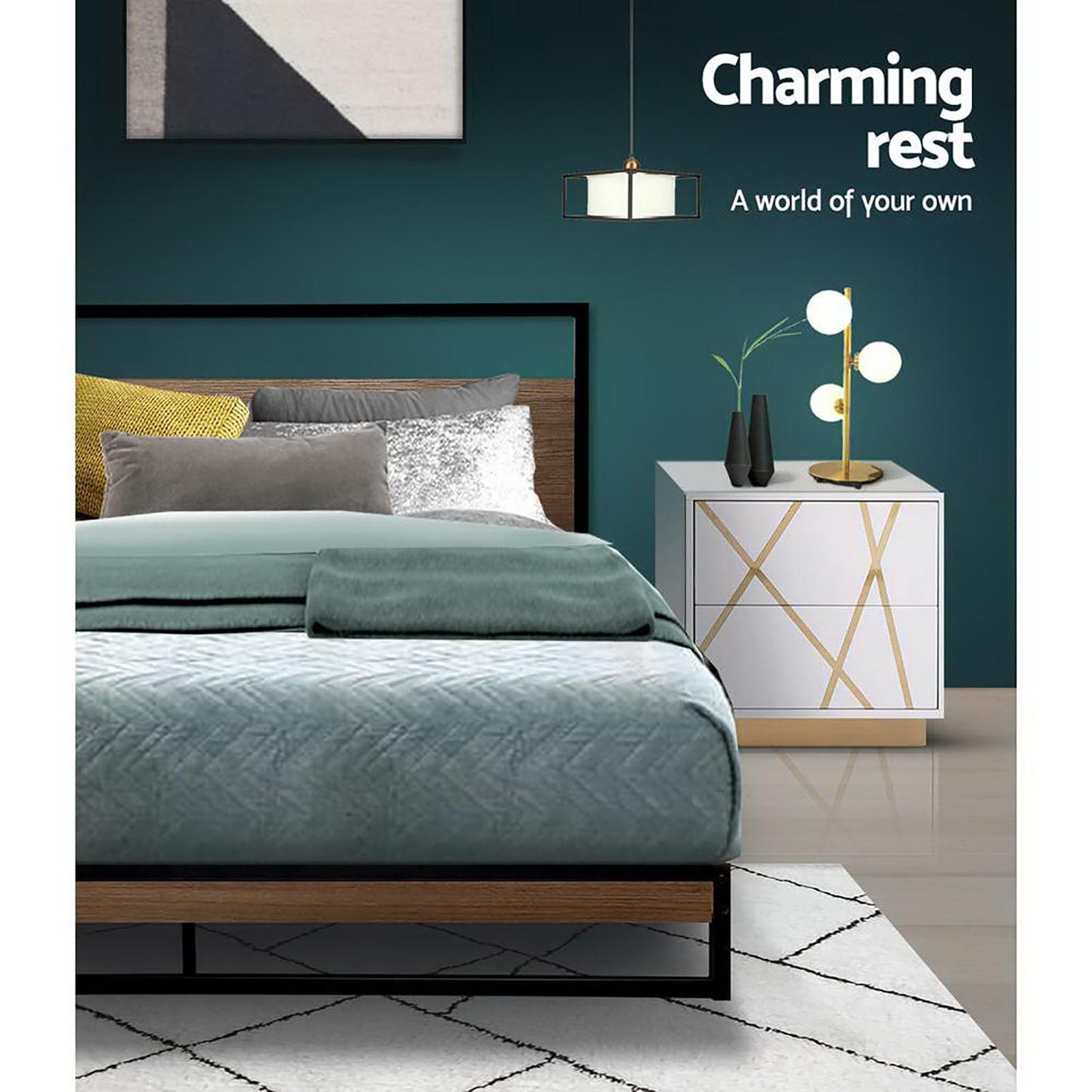 Dane Metal Bed Frame — Double