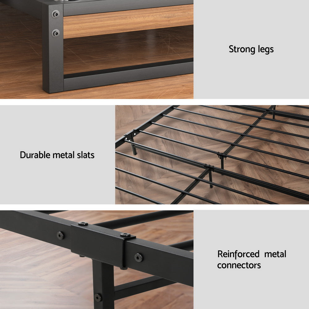 Dane Metal Bed Frame & Mattress Set — Single