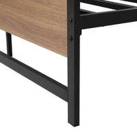 Artiss Drew Industrial Metal Bed Frame — Double Platform Base, Black