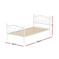 Groa Metal Bed Frame — Single