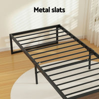 Oslo Metal Bed Frame with Storage Drawers — Single