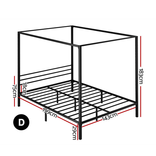 Pochy Metal Bed Frame — Double