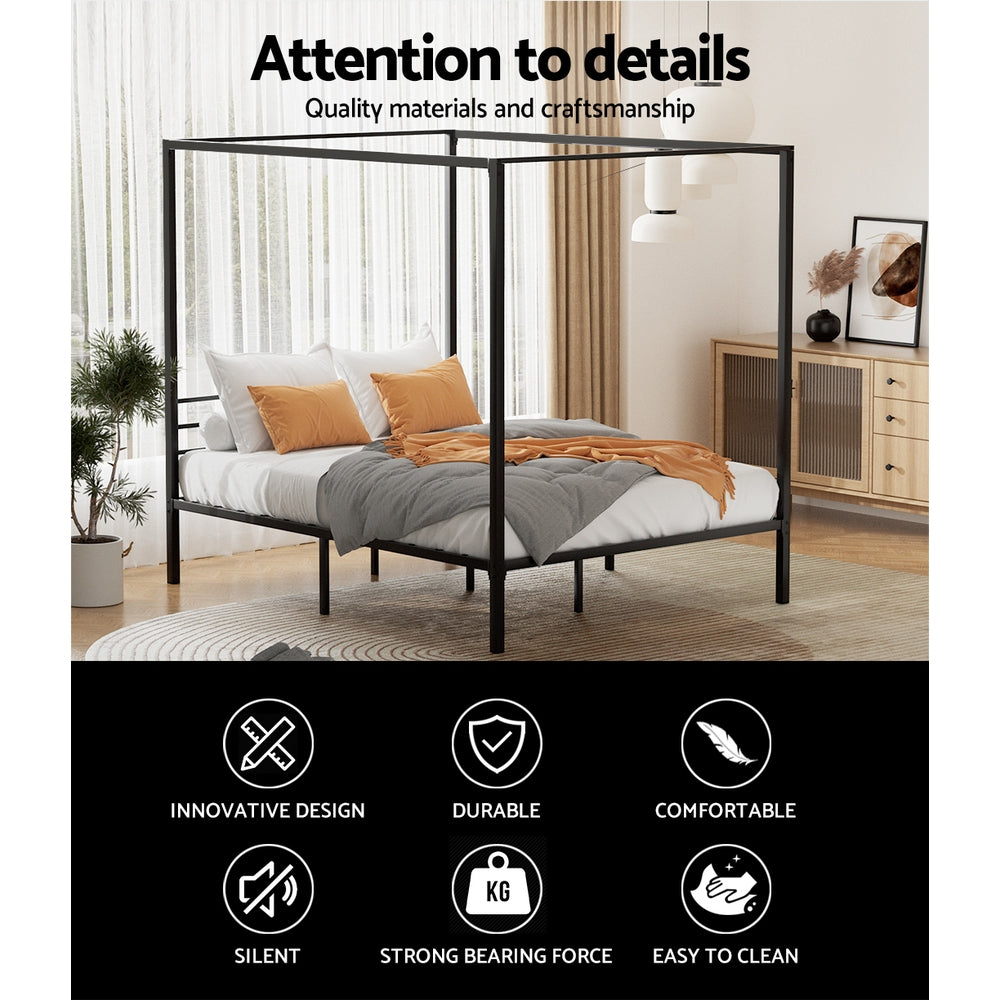 Pochy Metal Bed Frame — Double