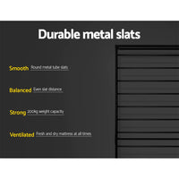 Sol Sleek Metal Bed Frame — Single