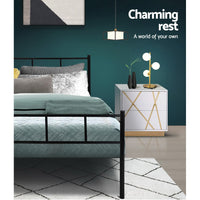 Sol Sleek Metal Bed Frame — Single
