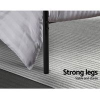 Sol Sleek Metal Bed Frame — Single